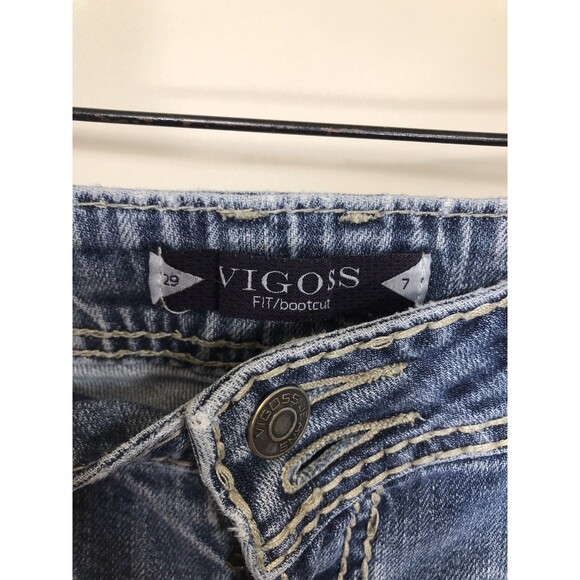 Vigoss Slim Boot Jeans Women's Blue Denim Mid Rise Size 29 - Picture 6 of 9